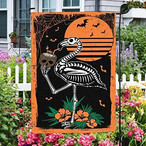 Flamingo Halloween Garden Flags