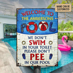 Pee Metal Signs