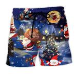 Christmas Love Santa Beach Shorts