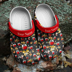Christmas Wine Crocs Clogs