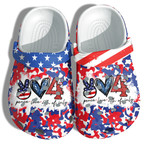 Peace Is Patriotic Crocs Clogs