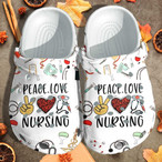 Peace Love Crocs Clogs