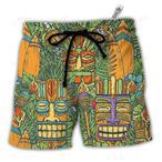 Tiki Masks Beach Shorts