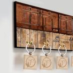 Family Caricature Wooden Key Holder