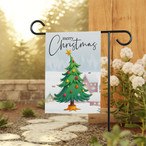 Frozen Christmas Garden Flags