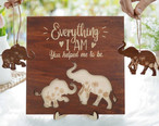Elephant Family Layer Wood Signs