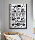 Family Rule Wall Signs