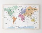 Nursery World Map Canvas