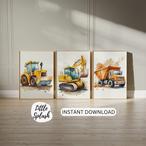 Construction Nursery Canvas