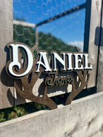 Deer Layer Wood Signs