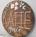 Baby Girl Nursery Sign Wall Signs