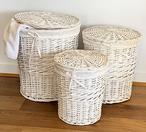 White Wicker Laundry Baskets