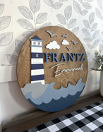 Round Nursery Name Sign