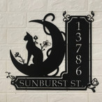 Black Cat Halloween Metal Signs