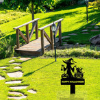 Black Cat Halloween Metal Signs