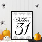 October 31 Halloween Canvas Wall Art 