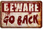 Beware Halloween Metal Signs