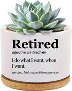 Retirement Custom Ceramic Plant Pot