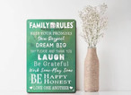 Family Rule Metal Signs