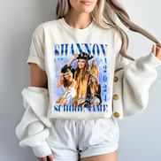 Custom photo senior 2024 graduate bootleg shirt