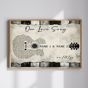 Custom Song Lyrics Canvas