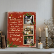 Cat Memorial Christmas Canvas