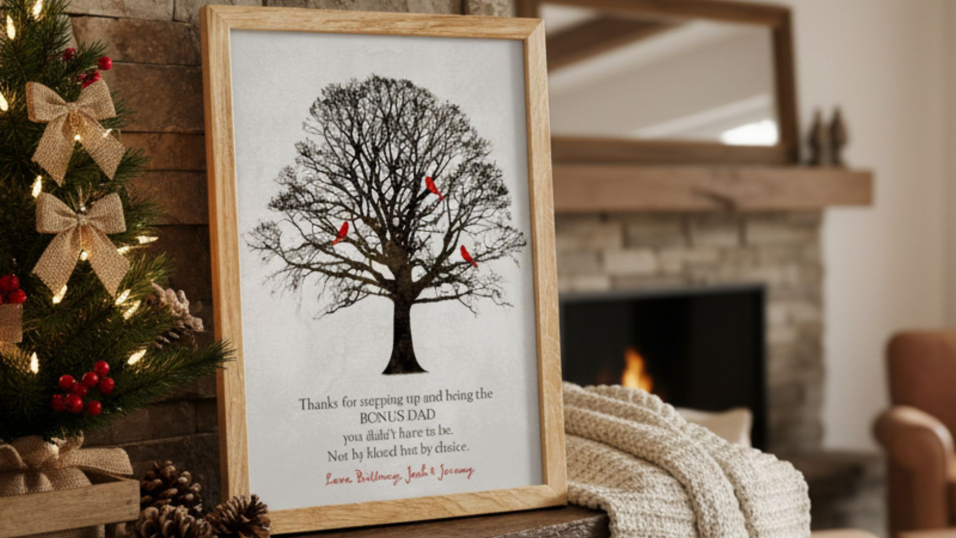 Holiday gift wall art