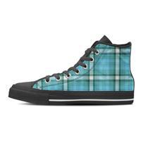 Blue plaid shops shoes