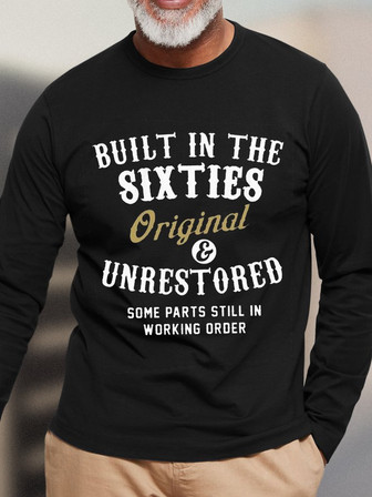 Men's Printed Long Sleeve T Shirts With Sixties | Seseable CA