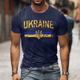 Ukraine Heritage Ancestry Trident T-shirt - Seseable