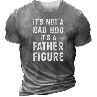 Men's Unisex T shirt Tee 3D Print Dad Father Figure Graphic Prints Letter Crew Neck Street Daily Print Short Sleeve Tops Designer Casual Vintage Big and Tall Black Gray Army Green / Summer - Seseable