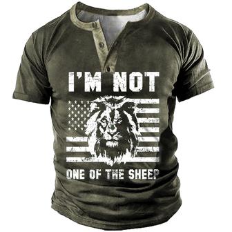 I'm Not One Of The Sheep Men's Outdoor Tactical Henley T-Shirt - Seseable