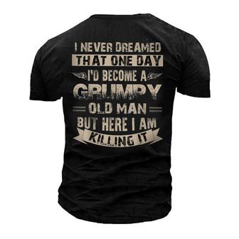 Men's Outdoor I'd Become A Grumpy Old Man Printed Cotton T-Shirt - Seseable