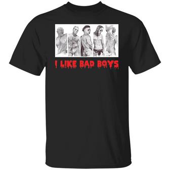 I Like Bad Boys Horror T-Shirt - Thegiftio UK
