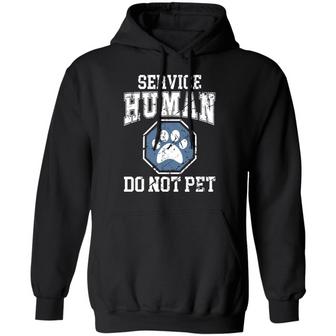 Service Human Do Not Pet Graphic Design Printed Casual Daily Basic Hoodie - Thegiftio UK
