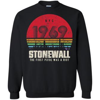 1969 Stonewall The First Pride Was A Riot Graphic Design Printed Casual Daily Basic Sweatshirt - Thegiftio UK