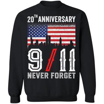 20Th Anniversary 9/11 Never Forget Graphic Design Printed Casual Daily Basic Sweatshirt - Thegiftio UK