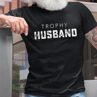 Men's T Shirt Tee Hot Stamping Graphic Letter Trophy Husband Crew Neck Street Casual Print Short Sleeve Tops Basic Fashion Classic Comfortable Green Black Dark Gray / Sports / Summer - Seseable