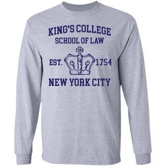 Alexander Hamilton King's College School Of Law Est 1954 New York City Graphic Design Printed Casual Daily Basic Unisex Long Sleeve - Thegiftio UK