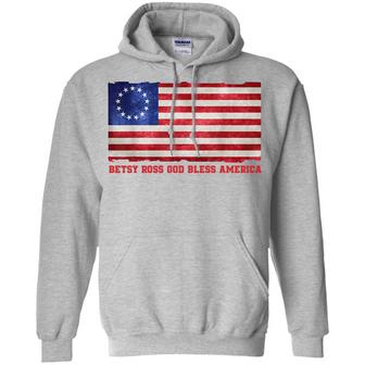 Betsy Ross God Bless America Graphic Design Printed Casual Daily Basic Hoodie - Thegiftio UK