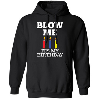 Blow Me Its My Birthday Graphic Design Printed Casual Daily Basic Hoodie - Thegiftio UK