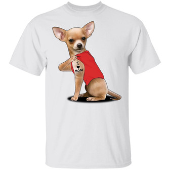 Chihuahua Tattoo I Love Mom T-Shirt - Thegiftio UK
