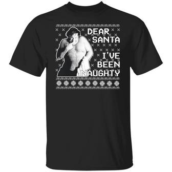 Chris Farley Dear Santa I’Ve Been Naughty Christmas Sweater T-Shirt - Thegiftio