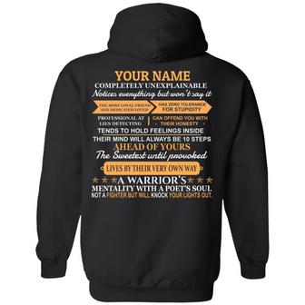 Custom Name Completely Unexplainable Notices Everything But Won't Say It Graphic Design Printed Casual Daily Basic Hoodie - Thegiftio UK