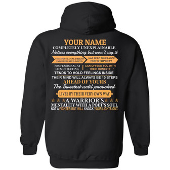 Custom Name Completely Unexplainable Notices Everything But Won't Say It Graphic Design Printed Casual Daily Basic Hoodie - Thegiftio