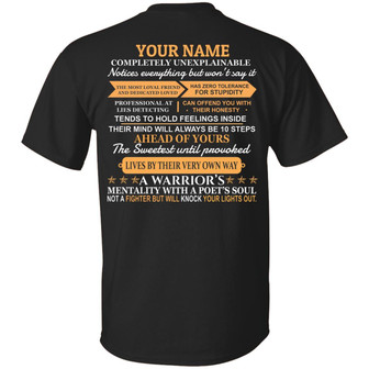 Custom Name Completely Unexplainable Notices Everything But Won't Say It T-Shirt - Thegiftio UK