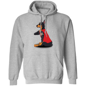 Doberman Tattoo I Love Mom Graphic Design Printed Casual Daily Basic Hoodie - Thegiftio UK