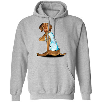 Dog Vizsla Tattoo I Love Mom Graphic Design Printed Casual Daily Basic Hoodie - Thegiftio UK
