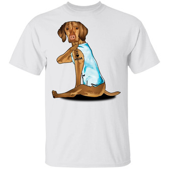 Dog Vizsla Tattoo I Love Mom T-Shirt - Thegiftio UK