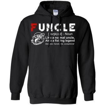 Fishing Funcle Like A Normal Uncle Also A Fishing Legend Graphic Design Printed Casual Daily Basic Hoodie - Thegiftio UK